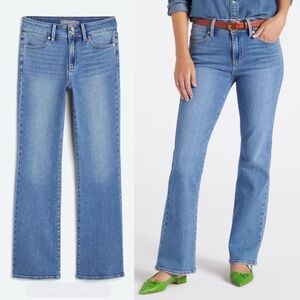 NWT JUST USA Marie High Rise Double Button Slim Bootcut Indigo Blue Size 4/27